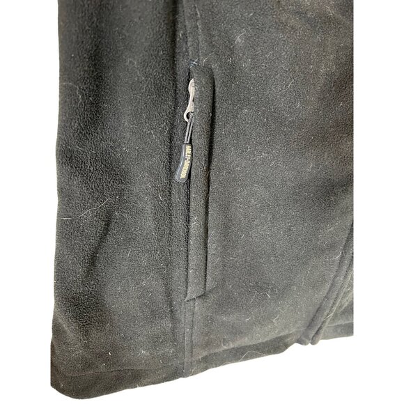 Harley-Davidson Womens Hooded Fleece Jacket Black/Red Zippered Pockets Size M Po - Picture 4 of 9